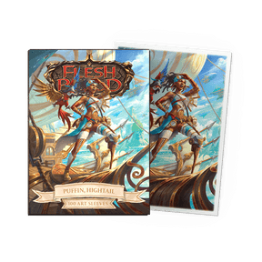 Dragon Shield Matte Puffin Hightail Art Standard Sleeves showing their durable, matte finish with colorful puffin design for card protection.