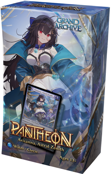 Arisanna from Grand Archive TCG: Radiant Origins Pantheon Decks by Weebs of the Shore, featuring colorful card artwork.
