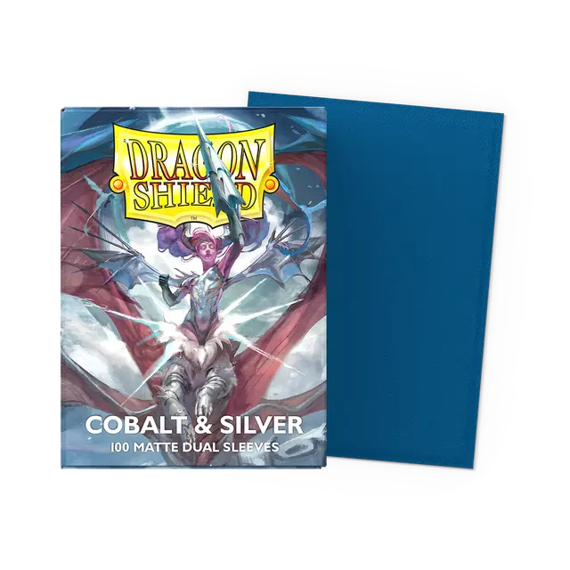 Cobalt & Silver Dual Matte Standard Sleeves