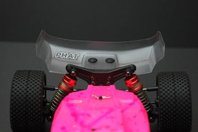 RC car body by Phat Bodies featuring a Bat Wing design for 1:14 scale buggy, shown on a black background.