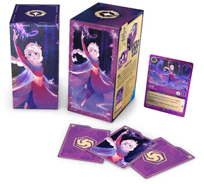 Lorcana TCG Fabled Gift Set featuring collectible cards and accessories in a decorative box for trading card game enthusiasts.