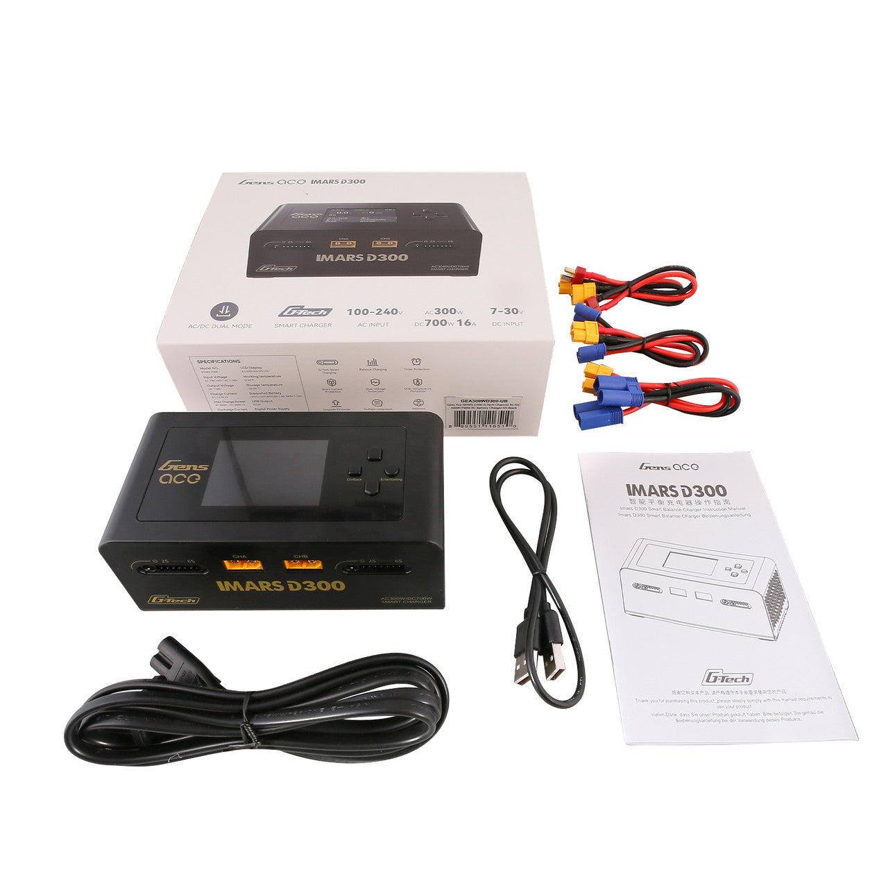Gens Ace: iMARS D300 G-Tech Channel AC300W/DC700W RC Battery Charger