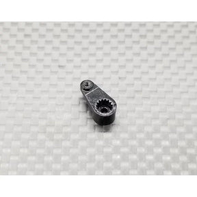 GL Racing aluminum servo horn for GLA and Giulia, compatible with GL-0162-TG, shown installed on vehicle steering system