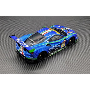 GL Racing 1/28 Cetilar Ferrari 488 GT3 body shell, detailed 98mm scale model for racing car enthusiasts.