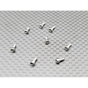 GL Racing GL-GTR Ultra Hard CNC screw set M1.6x4, metal screws for model cars, shown in a close-up image on a white background.
