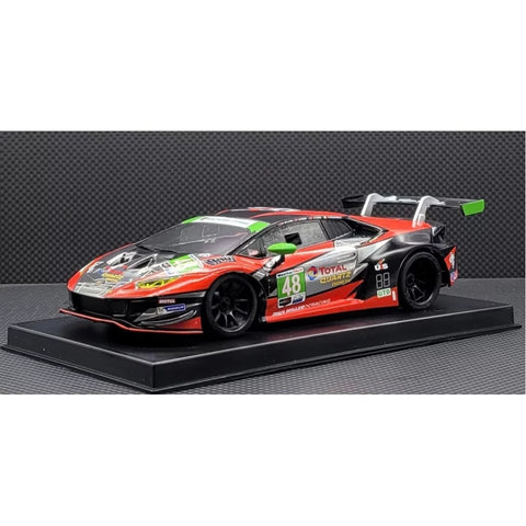 GL Racing: 1/28 Silver/Red LBO GT3 Body 98mm