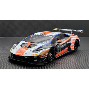 Black and orange GL Racing LBO GT3 RC car body, 98mm scale, with detailed design and aerodynamic shape.
