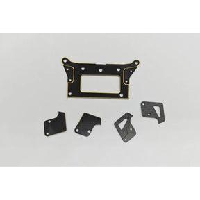 GL Racing LMP2 hybrid motor mount plate set with metal components for race car engine support and stability.