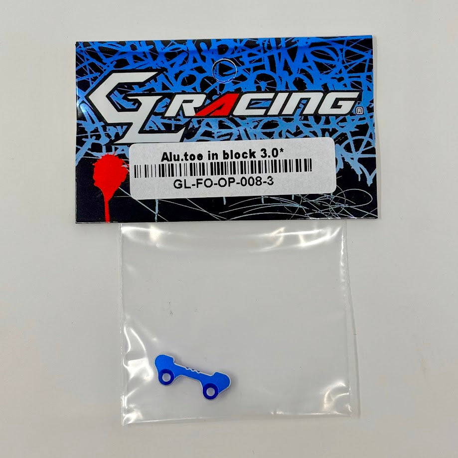 GL Racing: GL Formula One Aluminum Toe-In Block 3° | Hobby Addicts