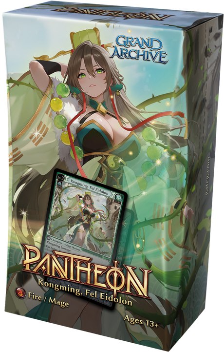 Kongming Fel Eidolon Pantheon Deck from Weebs of the Shore's Grand Archive TCG: Radiant Origins collection, featuring colorful card artwork.