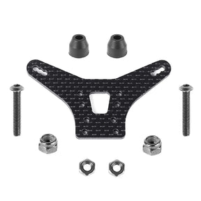 LC Racing L5030 carbon fiber rear shock tower for BHC-1 remote control car, featuring lightweight, durable construction.