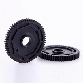 LC Racing L6005 Slipper Spur Gear 60T, metal gear with gear teeth and mounting holes, used in RC car drivetrain.