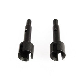 LC Racing L6017 Axle Set showing two metal axles for RC car suspension and drivetrain components.