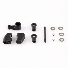 LC Racing L6024 servo mount set for 23T RC cars, showing black metal brackets and mounting hardware.