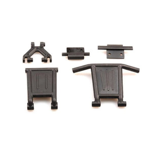 LC Racing L6132 DT bumper set with durable plastic bumpers and mounting hardware for remote control car off-road racing.