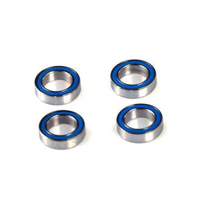 Set of four LC Racing L6207 7x11x3 ball bearings showing metal exterior and smooth rolling surfaces