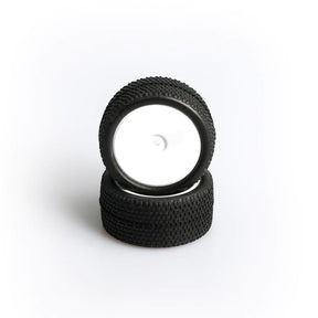 LC Racing L6230 all terrain buggy rear tires mounted on wheels, 12mm, set of two for remote control off-road vehicles