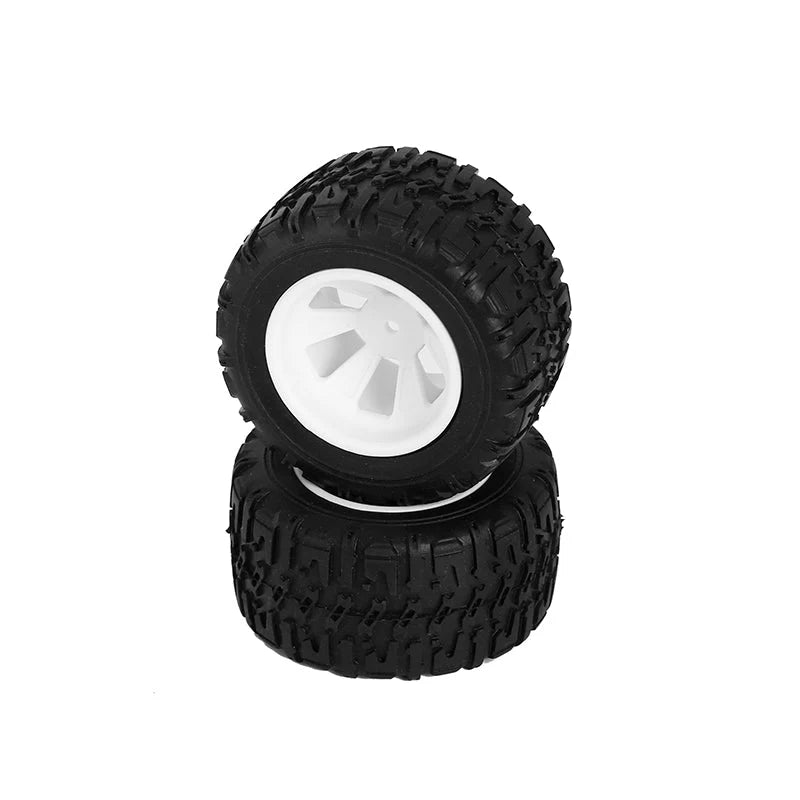 LC Racing: L6255 MT Tires Set Mounted (White) 12mm 2pcs | Hobby Addicts