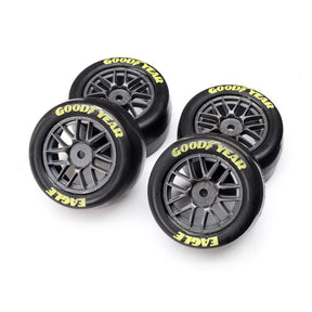 Proline Goodyear Eagle mounted soft tires for Losi RC cars, showing detailed tread pattern and rubber construction.