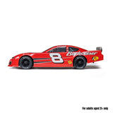 Losi 1/12 scale asphalt late model 2s AWD RC race car with detailed body and racing wheels, ready for high-speed racing.
