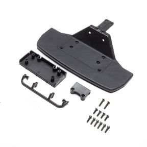 Losi diffuser set for GROM asphalt late model race car, showcasing aerodynamic components and sleek design.