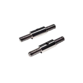 Atomic RC MRX front wheel axle V2, durable metal component for RC car front wheel assembly, with precise fit and finish.
