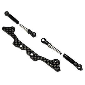 Atomic RC MRX long side horizontal shock absorber for remote control cars, showcasing its sleek design and mounting points.