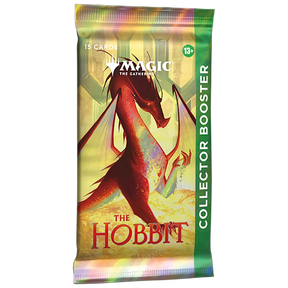 MTG: The Hobbit Collector Booster Pack from Wizards of the Coast, featuring fantasy-themed cards and artwork.