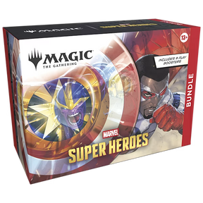 Magic: The Gathering Marvel Super Heroes Bundle featuring cards and accessories themed around Marvel superheroes by Wizards of the Coast