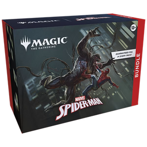 Magic: The Gathering Spider-Man Bundle featuring Marvel-themed cards and accessories from Wizards of the Coast.