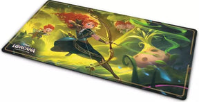 Lorcana TCG Wilds Unknown Merida playmat featuring Merida's illustration with vibrant colors and detailed design.