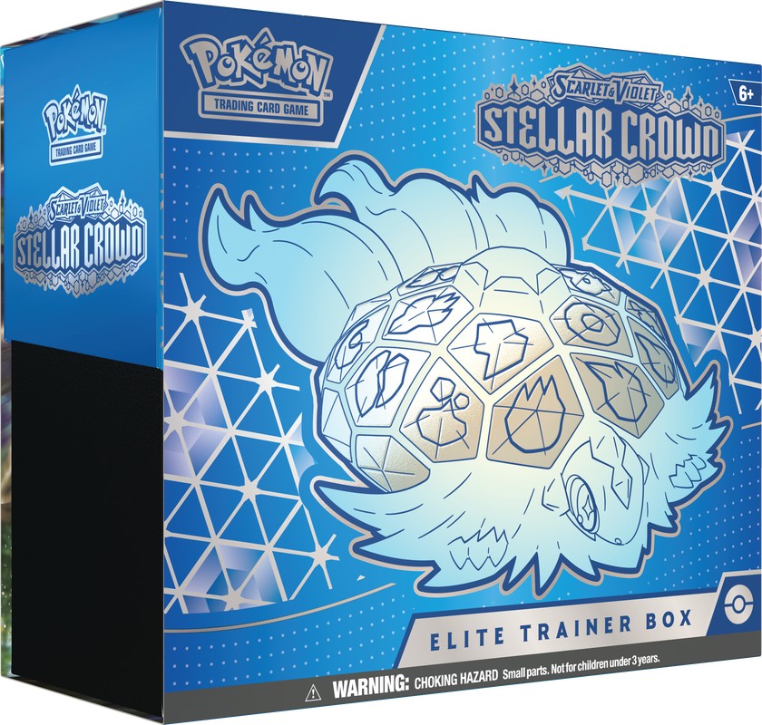 elite trainer box booster packs Pokemon: Stellar Crown Elite Trainer Box