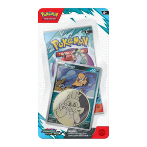 Pokemon Journey Together Checklane Blister pack featuring collectible cards and promo items from the Pokemon trading card game.