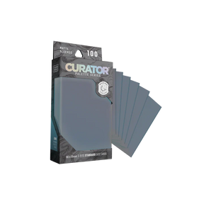 Orange Nebula Curator Palette Series Standard Sleeves for card storage, featuring a vibrant azure design and durable card supply protection.