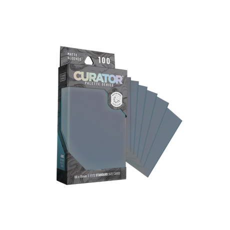 Orange Nebula Curator Palette Series Standard Sleeves for cards, featuring a vibrant azure design, ideal for protecting trading or game cards.