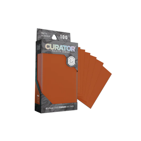 Orange Nebula Curator Palette Series Standard Sleeves for cards, featuring Sienna color design and protective card storage.