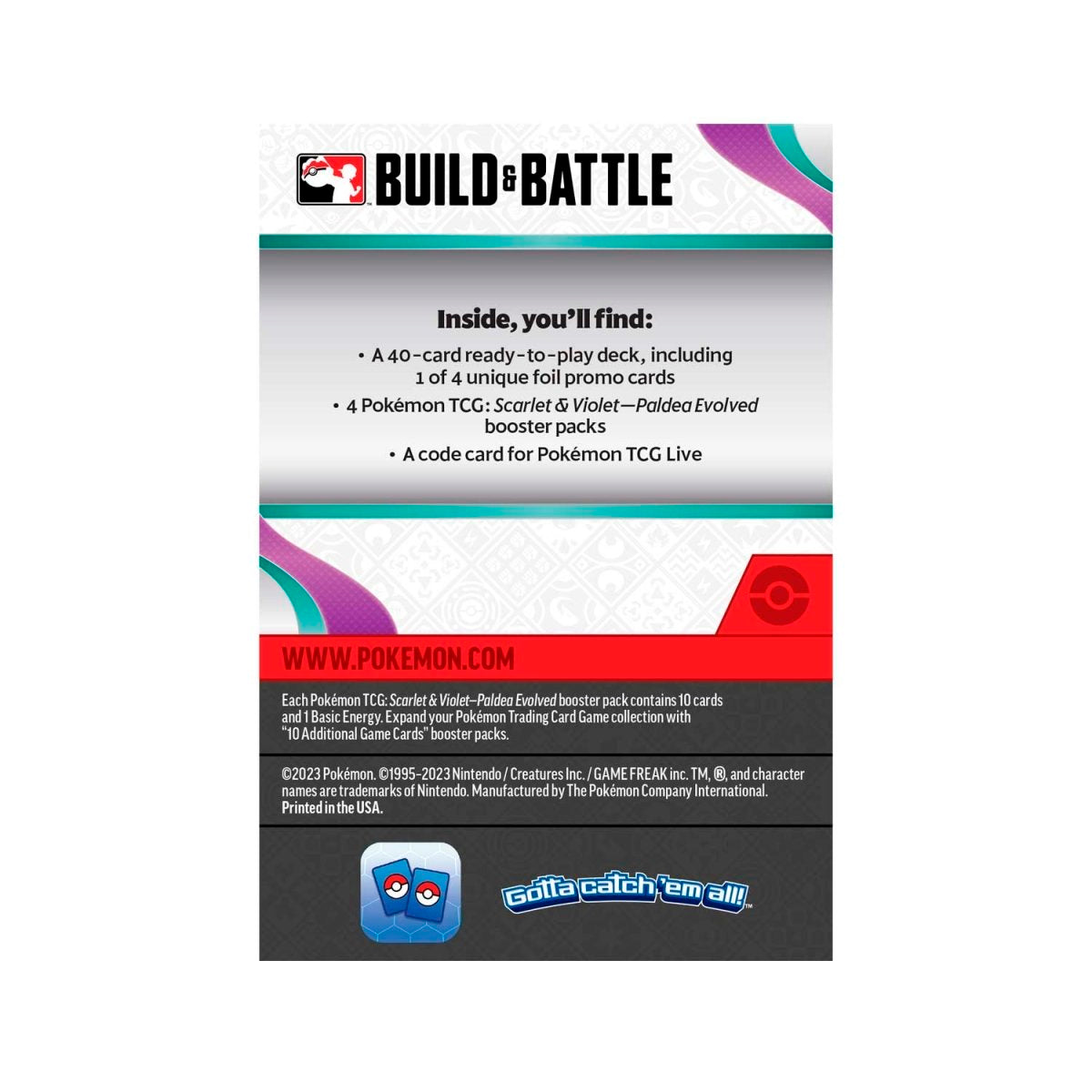 Pokemon: Paldea Evolved Build & Battle Box