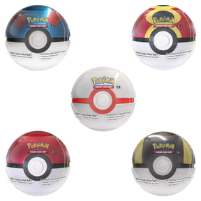 Pokemon 2025 Poké Ball Tin with colorful design and collectible Pokémon branding, perfect for storing cards or small items.