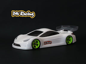 PN Racing 1/28 ZLB Lexan RC car body with clear, lightweight Lexan material for mini RC racing vehicles.