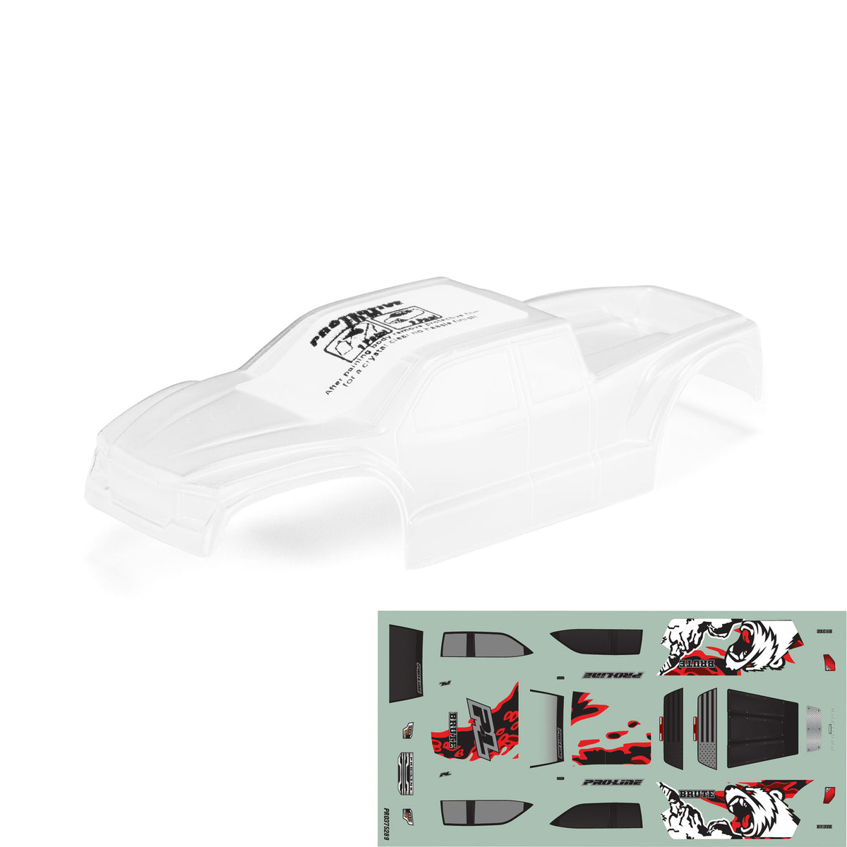 Proline: 1/30 Pre-Cut Clear Brute Body for Axial SCX30