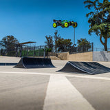 Proline Big Air Triple RC Ramp Set with three colorful plastic ramps for remote control car jumps and stunts.