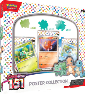 Pokemon TCG Scarlet Violet 151 Poster Collection featuring vibrant images of classic Pokémon from the original 151 species.