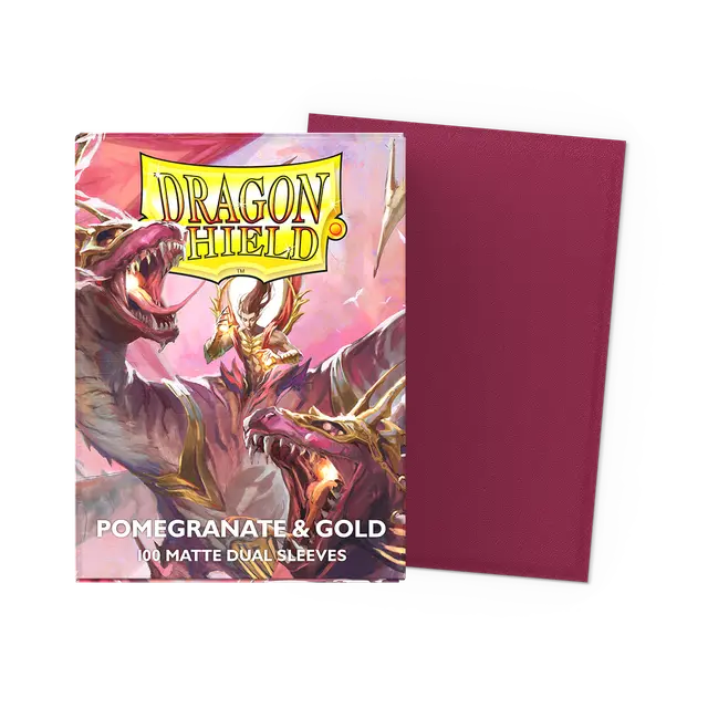 Pomegranate & Gold Dual Matte Standard Sleeves