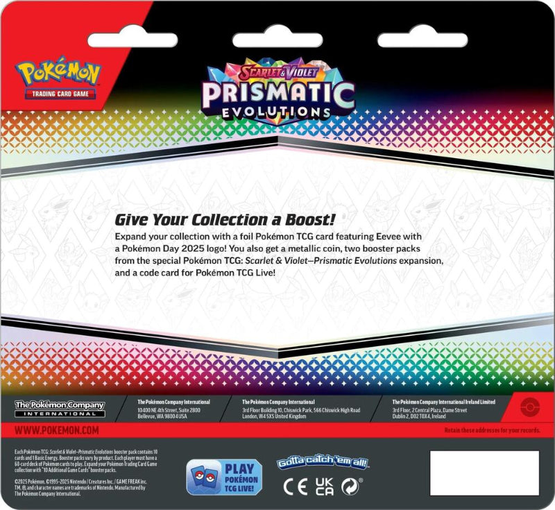 pack booster prismatic evolution pokemon Pokemon: Prismatic Evolutions 2-Pack Blister