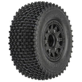 Proline 1/10 Gladiator SC pre-mounted wheels with medium tires for remote control off-road trucks.