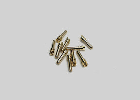 Reflex Racing RRE014-5 2mm RC car battery bullets, set of five, metal connectors for remote control vehicle power systems.