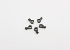 Reflex Racing RX28G2 ball cups for RC cars, showing close-up of black plastic RC car parts with detailed focus on connectors.