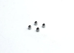 Reflex Racing RX28-051 3.55mm RC car pivot balls, close-up of durable metal components for remote control vehicle suspension.