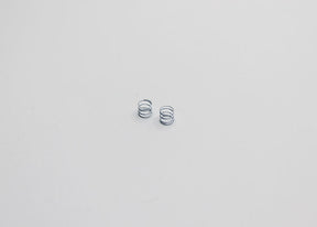Reflex Racing RX28A-17-HS Hard Kiss Front Springs V2 for RC car, blue and silver coil springs with precise modeling.