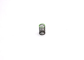 Reflex Racing RX28A-24 green soft linear center spring for RC cars, showcasing the coil design and bright green color.